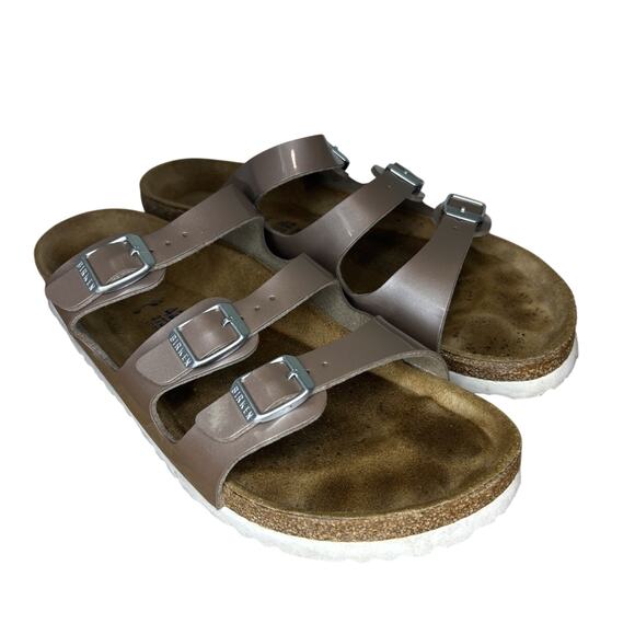 Birkenstock Womens 42 US 11 Florida Sandal Mauve Pink Birko-Flor Slides Narrow - Picture 1 of 7
